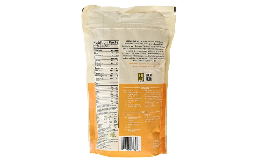 Arrowhead Mills Organic Buckwheat Pancake & Waffle mix   Pack  737 grams